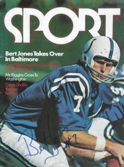 Autographed Bert Jones Baltimore Colts Sport Magazine October 1976