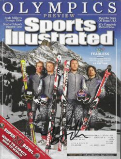 Autographed Bode Miller Skiing Sports Illustrated Magazine 2/6/2006