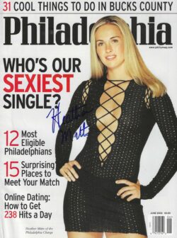 Autographed Heather Mitts Philadelphia Magazine June 2002