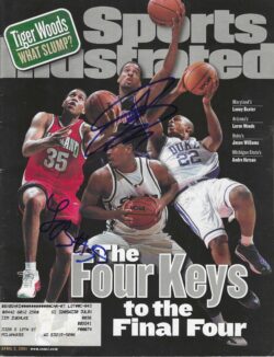 Autographed Lonny Baxter Loren Woods Sports Illustrated Magazine 4/2/2001