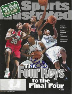 Autographed Lonny Baxter Maryland Terrapins Sports Illustrated Magazine 4/2/2001