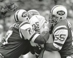 Autographed JOHN EBERSOLE 8X10 New York Jets photo