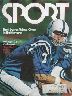 Autographed Bert Jones Baltimore Colts Sport Magazine October 1976