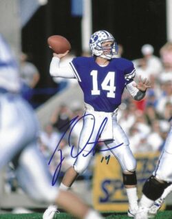 Autographed TY DETMER 8X10 BYU Cougars Photo