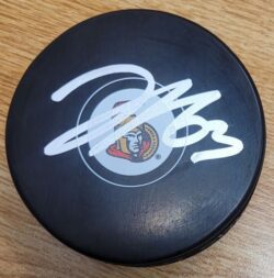 Autographed TYLER ENNIS Ottawa Senators Hockey Puck