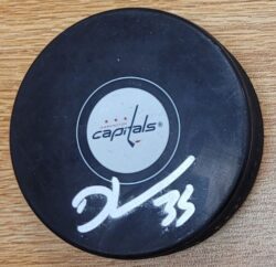 Autographed DARCY KUEMPER Washington Capitals Hockey Puck