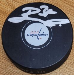 Autographed RASMUS SANDIN Washington Capitals Hockey Puck