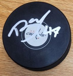 Autographed BECK MALENSTYN Washington Capitals Hockey Puck