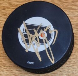 Autographed MIKE RATHJE Philadelphia Flyers Hockey Puck