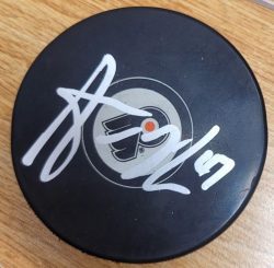 Autographed ANDREW MACDONALD Philadelphia Flyers Hockey Puck