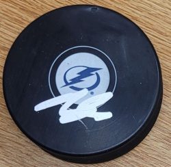 Autographed BLAKE COLEMAN Tampa Bay Lightning Hockey Puck