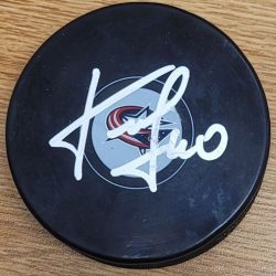Autographed DANIIL TARASOV Columbus Blue Jackets Hockey Puck