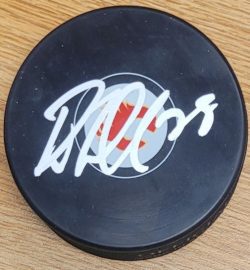 Autographed ELIAS LINDHOLM Calgary Flames Hockey Puck