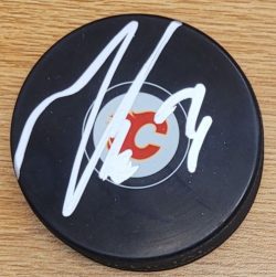 Autographed NAZEM KADRI Calgary Flames Hockey Puck