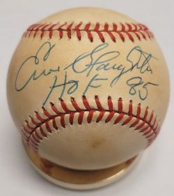 Autographed ENOS SLAUGHTER "HOF 85" Official National League Baseball
