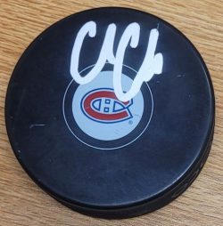 Autographed COLE CAUFIELD Montreal Canadiens Hockey Puck