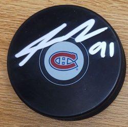Autographed SEAN MONAHAN Montreal Canadiens Hockey Puck