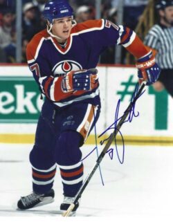 Autographed JASON ARNOTT 8X10 Edmonton Oilers Photo