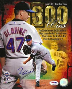 Autographed TOM GLAVINE 8X10 NEW YORK METS photo PSA/DNA