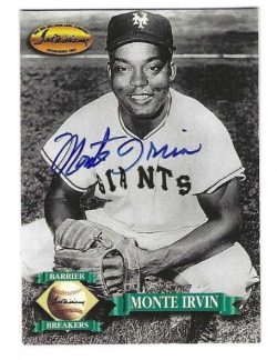 Autographed MONTE IRVIN  New York Giants 1993 Ted Williams Card Company Card