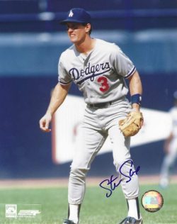 AUTOGRAPHED STEVE SAX  8x10 Los Angeles Dodgers photo