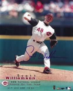AUTOGRAPHED SCOTT WILLIAMSON 8x10 Cincinnati Reds Photo