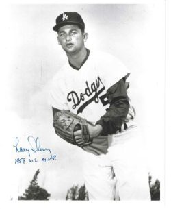 AUTOGRAPHED LARRY SHERRY 8X10 Los Angeles Dodgers photo