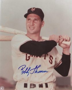 AUTOGRAPHED BOBBY THOMSON 8x10 New York Giants Photo