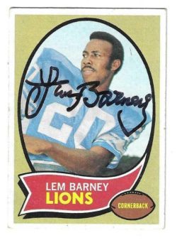 Lem Barney Detroit Lions Autographed 1970 Football Topps Card #75