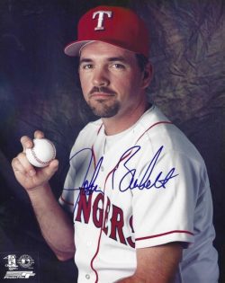 AUTOGRAPHED JOHN BURKETT 8x10 Texas Rangers Photo