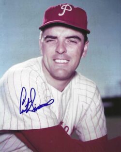 AUTOGRAPHED CURT SIMMONS 8X10 Philadelphia Phillies Photo