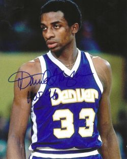 Autographed DAVID THOMPSON "HOF 96" 8X10 Denver Nuggets photo