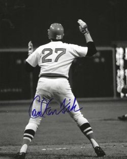 Autographed CARLTON FISK 8X10 Boston Red Sox Photo