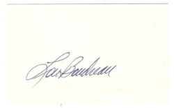 AUTOGRAPHED SIGNED LOU BOUDREAU 3x5 Index card