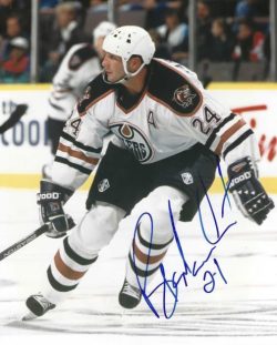 Autographed BRYAN MARCHMENT 8X10 Edmonton Oilers Photo