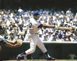 AUTOGRAPHED MAURY WILLS  8X10 Los Angeles Dodgers photo