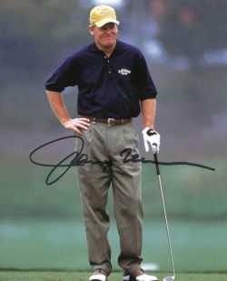 Autographed JOHNNY MILLER 8X10 PGA Photo