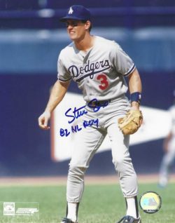 AUTOGRAPHED STEVE SAX "82 NL ROY" 8x10 Los Angeles Dodgers photo