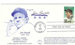 Autographed JOE SEWELL Cleveland Indians Cachet Cover