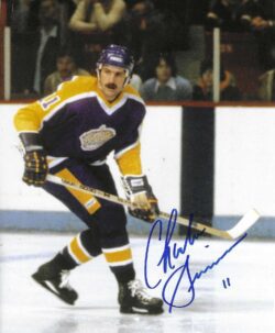 Autographed CHARLIE SIMMER 8X10 Los Angeles Kings Photo