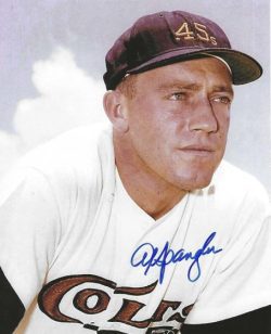 AUTOGRAPHED AL SPANGLER 8x10 Houston Colt 45's Photo