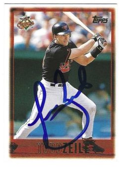 Autographed TODD ZEILE Baltimore Orioles 1997 Topps Card