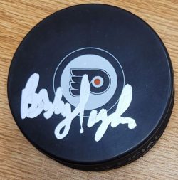 Autographed BOBBY TAYLOR Philadelphia Flyers  Hockey Puck