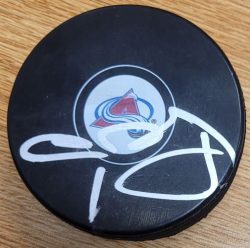 Autographed SEMYON VARLAMOV Colorado Avalanche Hockey Puck