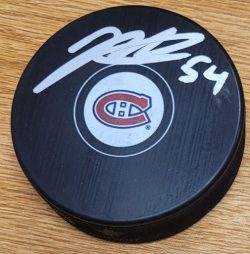 Autographed JORDAN HARRIS Montreal Canadiens Hockey Puck
