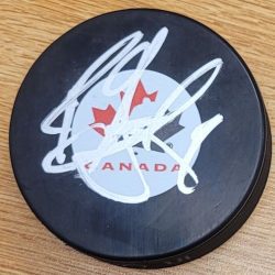 Autographed RYAN GETZLAF Team Canada Hockey Puck