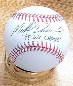 Autographed MIKE DEVEREAUX "95 WS Champs" Official Major League Baseball