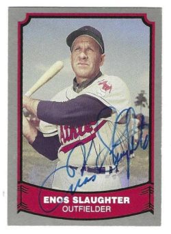 Autographed ENOS SLAUGHTER 1988 Pacific Legends Card #84