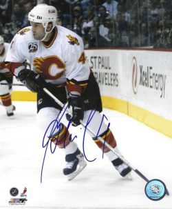 Autographed ROMAN HAMRLIK 8X10 Calgary Flames Photo