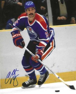 Autographed CHARLES HUDDY 8X10 Edmonton Oilers Photo